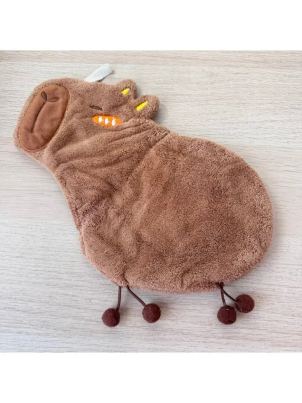 Capybara Hand Towel Plush Hanging Towel Kawaii Soft Bathroom Kitchen Decor